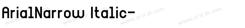 ArialNarrow Italic字体转换